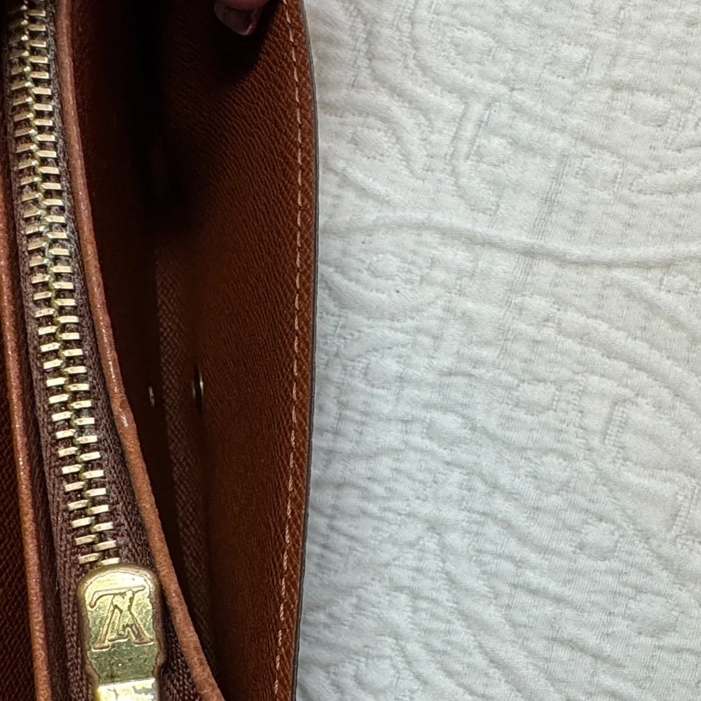 Louis Vuitton Vintage  Brown Monogram Porte-Monnaie Tresor Wallet
